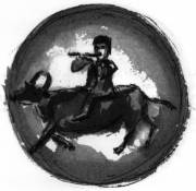Riding the Ox drawing by Wm. Segal